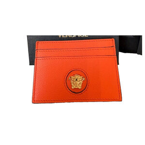 Versace Medusa Orange Card Holder